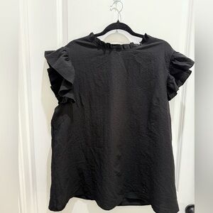 🌟 SHEIN Curve Classic Black Blouse